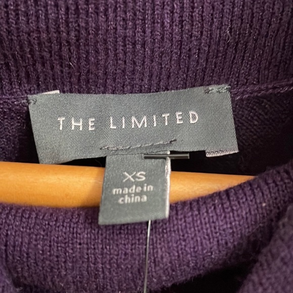 💜The Limited purple cold shoulder cowl neck sweater. S - Picture 6 of 8